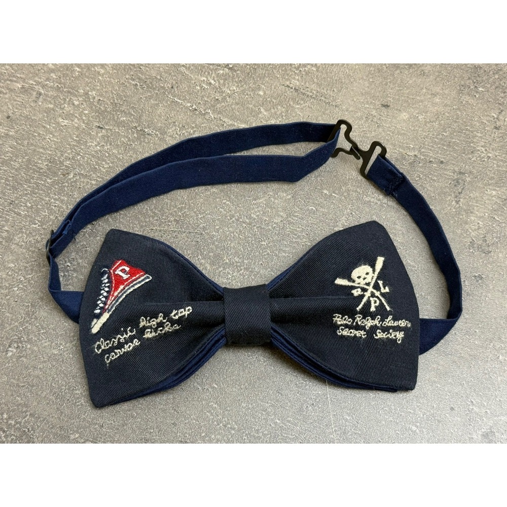 NEW Mens Custom Bow tie Secret Society Navy‎ Blue Pre Tied Adjustable Gift